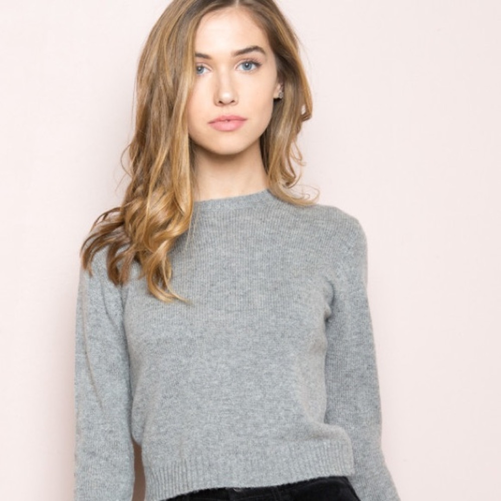 Brandy Melville Grey Sweater Top - One Size